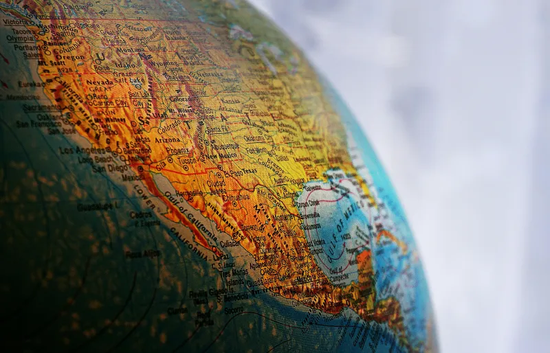 Mapa de México y Estados Unidos